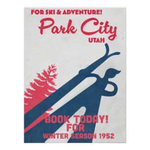 Affiche vintage de ski de Park City