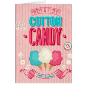 Affiche vintage de sucrerie de coton