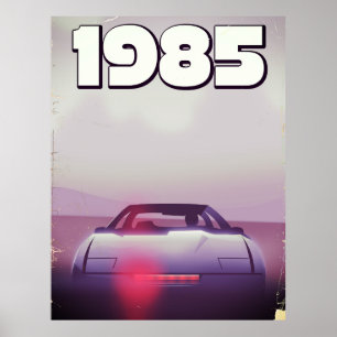 Affiche vintage de supercar 1985
