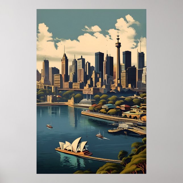 Affiche vintage de Sydney (Devant)