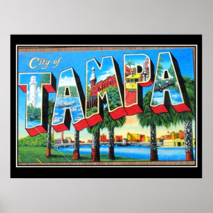 Affiche vintage de Tampa Ville de Tampa