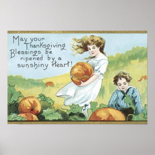 Affiche vintage de Thanksgiving