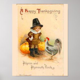 Affiche vintage de thanksgiving