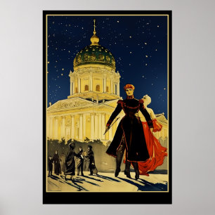 Affiche vintage de tourisme Russie