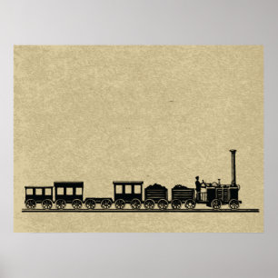 Affiche vintage de train