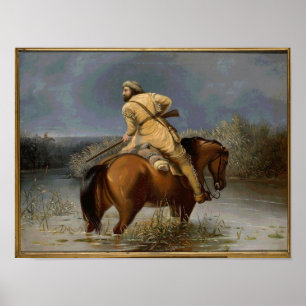 Affiche vintage de trappeur