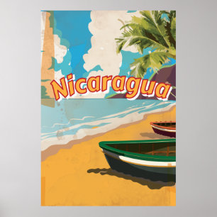 Affiche vintage de vacances du Nicaragua