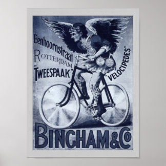 Affiche Vintage de vélos Bingham & Co. Velocipedes