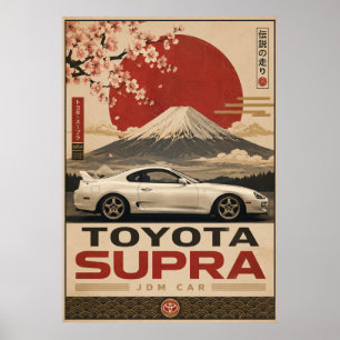 Affiche Vintage de Voiture de Sport Japonaise Mo