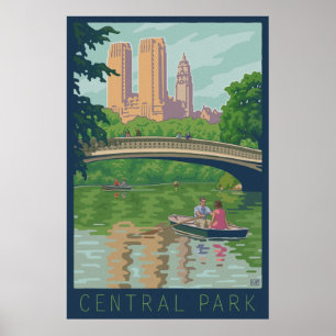 Affiche vintage de voyage de Central Park