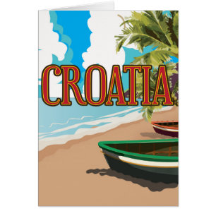 Affiche vintage de voyage de la CROATIE