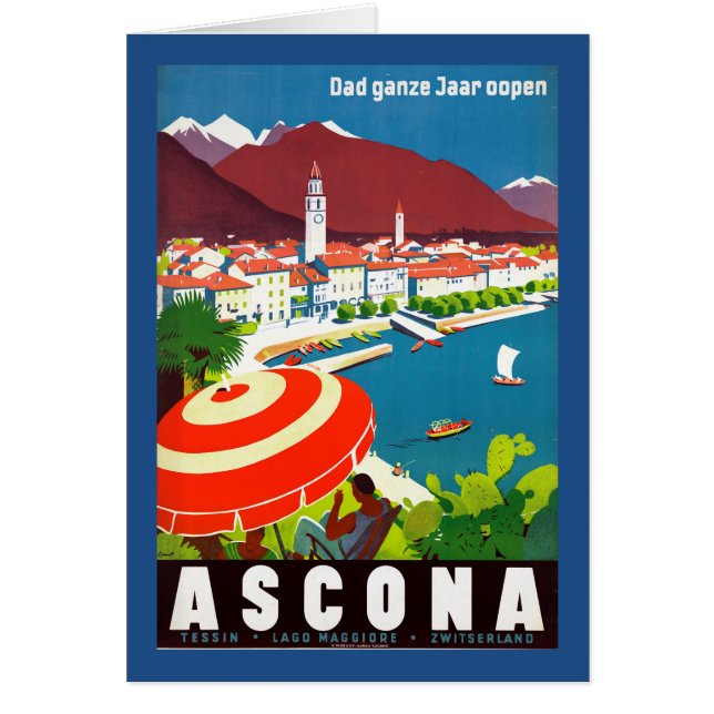 Affiche vintage de voyage de Suisse (Devant)