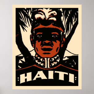 Affiche vintage de voyage du Haïti