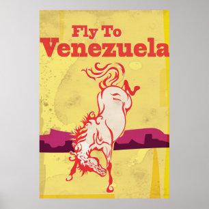 Affiche vintage de voyage du Venezuela