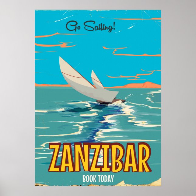 Affiche vintage de Zanzibar (Devant)