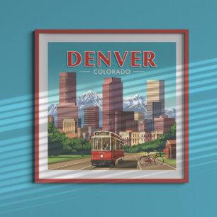 Affiche Vintage Denver Colorado