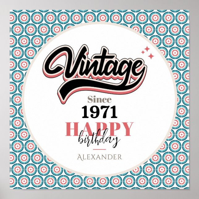 Affiche Vintage depuis - 1971 (Devant)