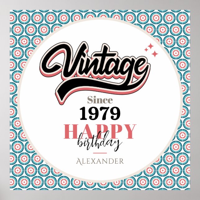 Affiche Vintage depuis - 1979 (Devant)