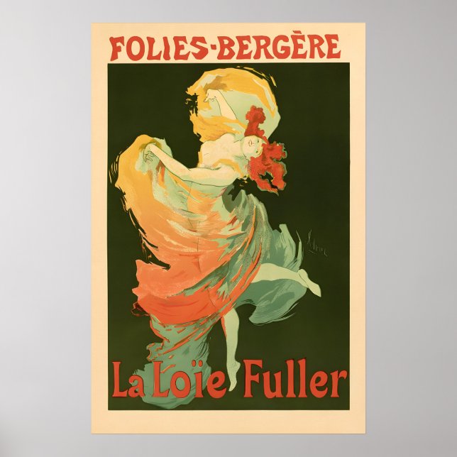 Affiche vintage des Folies-Bergere (Devant)
