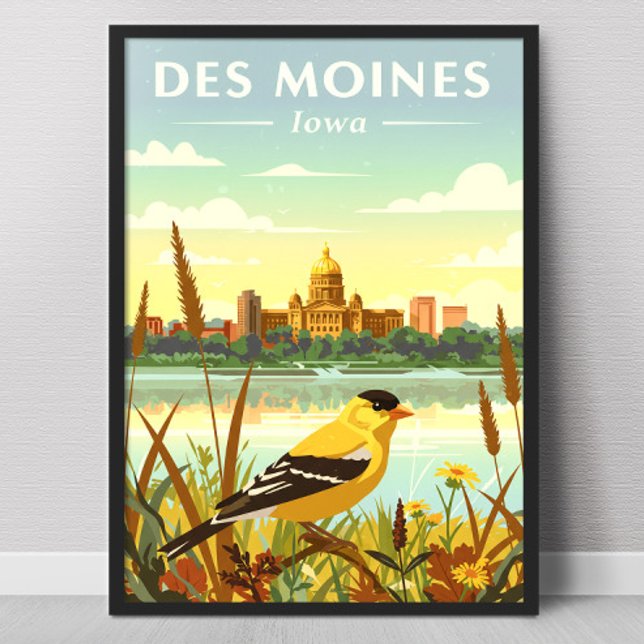 Affiche Vintage Des Moines Iowa (Créateur téléchargé)