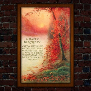 Affiche Vintage dimanche d'automne 1917 Anniversaire