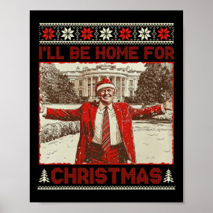 Affiche Vintage Drôle Humoristique Trump Je Serai De Retou