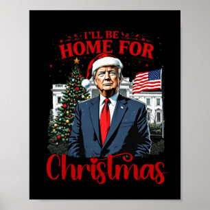 Affiche Vintage Drôle Humoristique Trump Je Serai De Retou