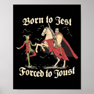 Affiche Vintage Drôle Né Pour Quester Obligé De Pointer Sa