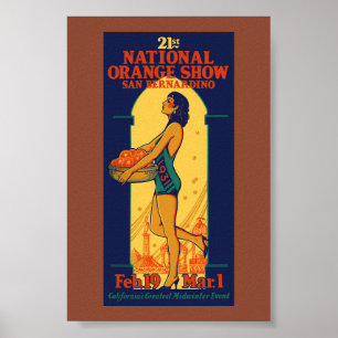 Affiche vintage du 21e National Orange Show 1931