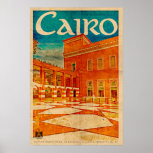 Affiche Vintage du Caire sur les voyages