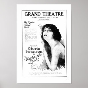 Affiche vintage du film Gloria Swanson 1922
