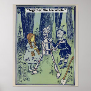 Affiche vintage du Magicien d'Oz -Ensemble nous so