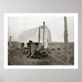 affiche vintage du wagon couvert DE 14.95