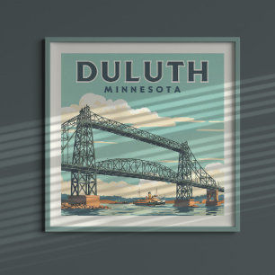 Affiche Vintage Duluth Minnesota