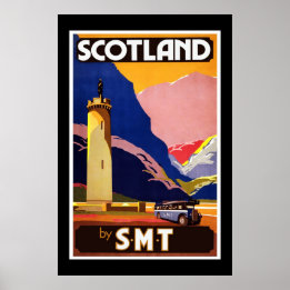 Affiche Vintage Écosse par S.M.T Travel