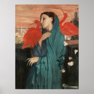 Affiche Vintage Edgar Degas Jeune Femme avec Ibis Art