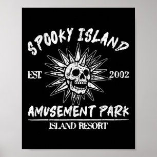 Affiche Vintage Éffrayant Island Est 2002 Amusement Park I