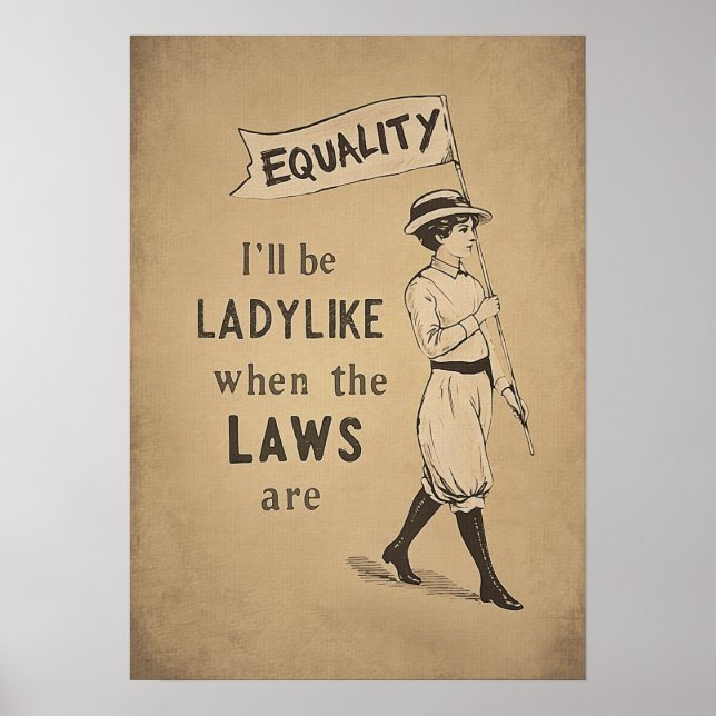 Affiche Vintage Égalité | Féminisme Suffragette (Devant)