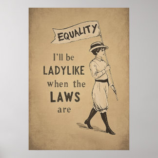 Affiche Vintage Égalité | Féminisme Suffragette