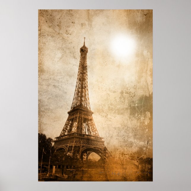 Affiche Vintage Eiffel Tower (Devant)