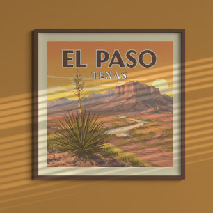Affiche Vintage El Paso Texas