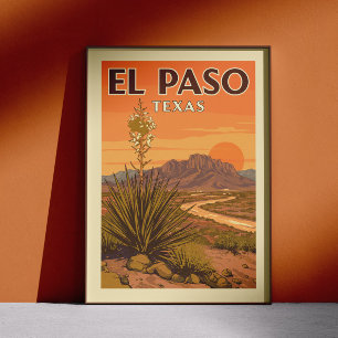 Affiche Vintage El Paso Texas