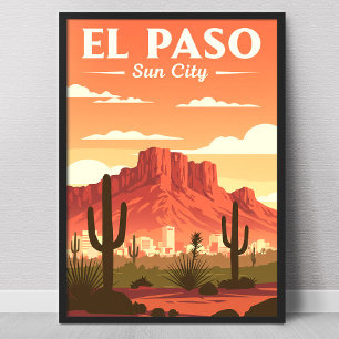 Affiche Vintage El Paso Texas