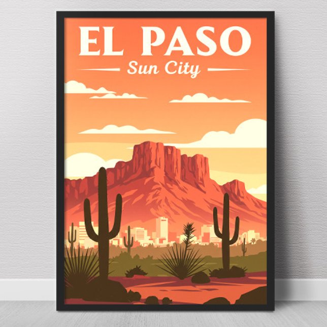 Affiche Vintage El Paso Texas (Créateur téléchargé)