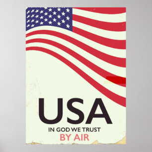Affiche vintage "En Dieu nous avons confiance" USA