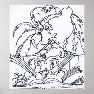 Affiche Vintage en noir et blanc des années 60