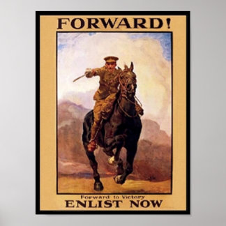 Affiche Vintage, Enlisez maintenant l'affiche