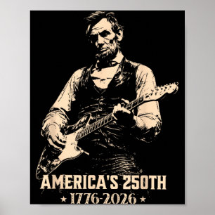 Affiche Vintage États-Unis 250e anniversaire Abe Lincoln