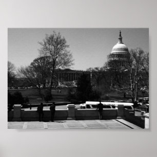 Affiche Vintage États-Unis Washington The Capitol street