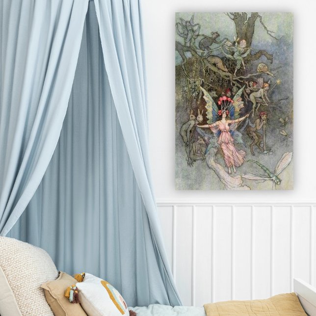 Affiche Vintage Fairy Art Warwick Goble Les Vearies (Créateur téléchargé)